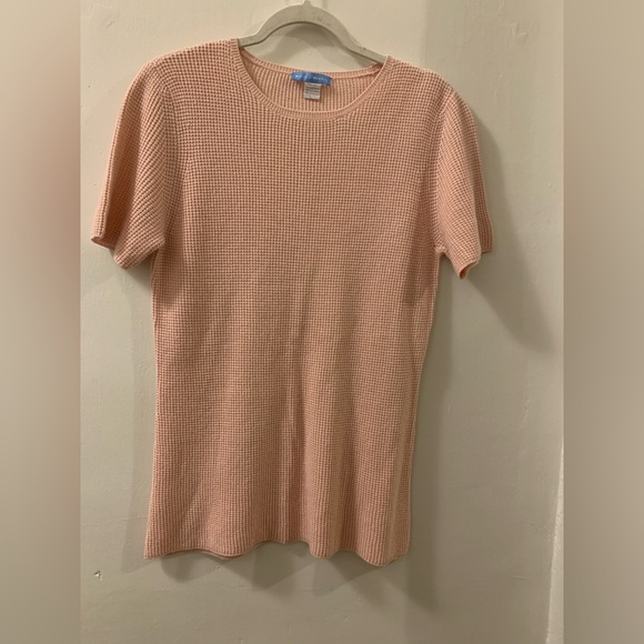 White + Warren Sweaters - White+Warren women’s short sleeve lightweight spring pastel preppy size Large